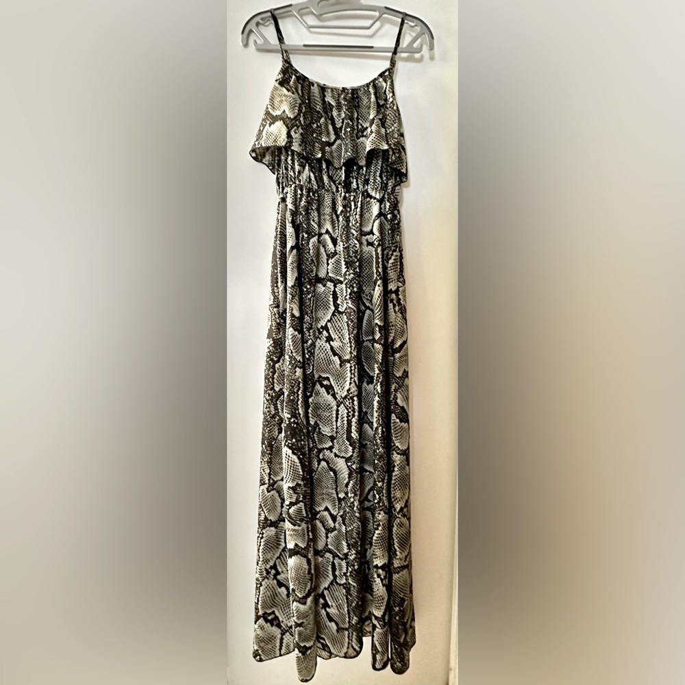 ALI & KRIS LONG SNAKE ANIMAL PRINT MAXI DRESS SIZE MEDIUM